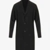 Basic Pleated Regular-fit Knitted Overcoat -KOOPES Clothing Shop R04194062 BLACK M