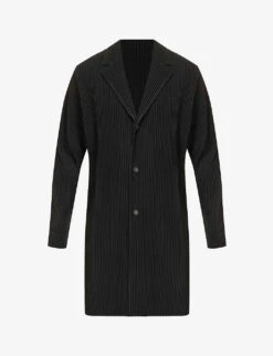 Basic Pleated Regular-fit Knitted Overcoat