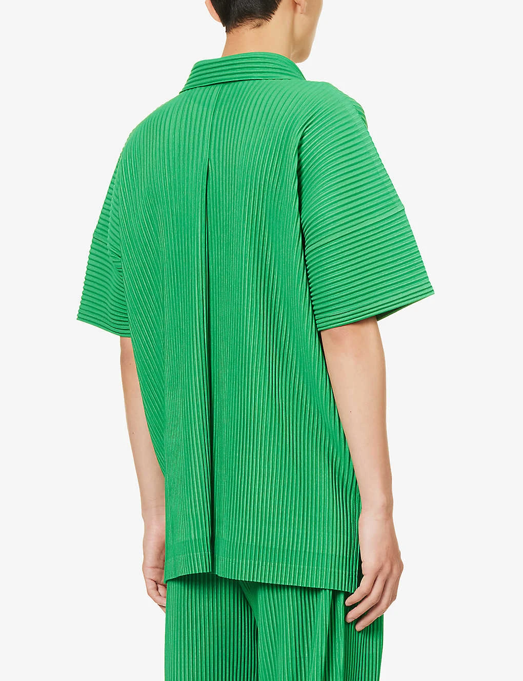 Pleated Boxy-fit Knitted Polo Shirt 6 Pleated Boxy-fit Knitted Polo Shirt - Image 4