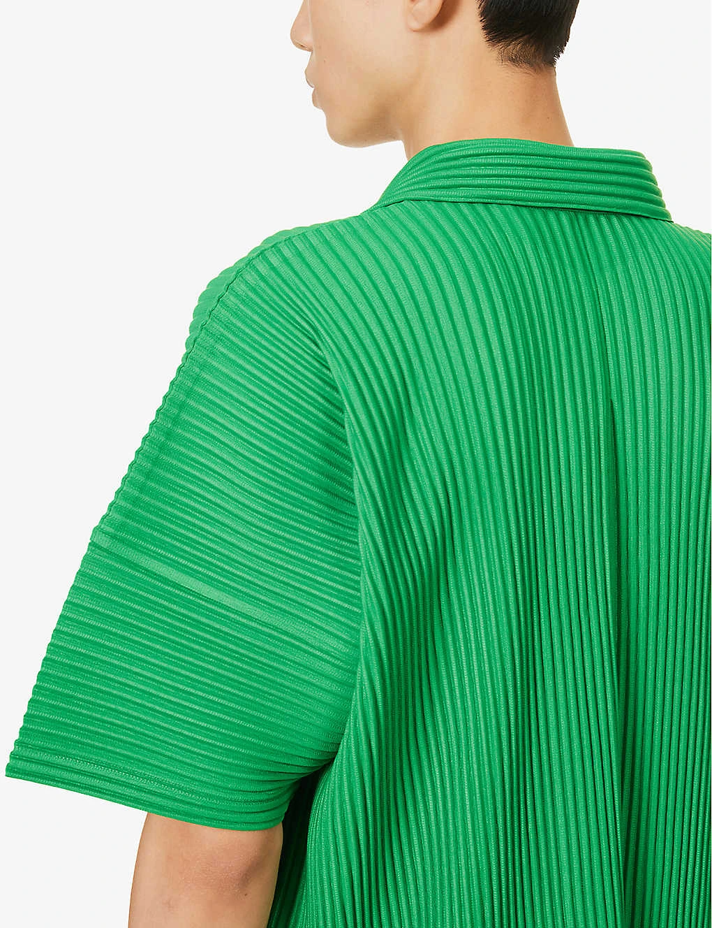 Pleated Boxy-fit Knitted Polo Shirt 7 Pleated Boxy-fit Knitted Polo Shirt - Image 5