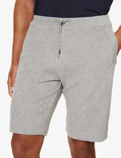 Sunspel Drawstring-waist Mid-rise Cotton-towelling Shorts -KOOPES Clothing Shop R04194511 GREYMELANGE ALT04