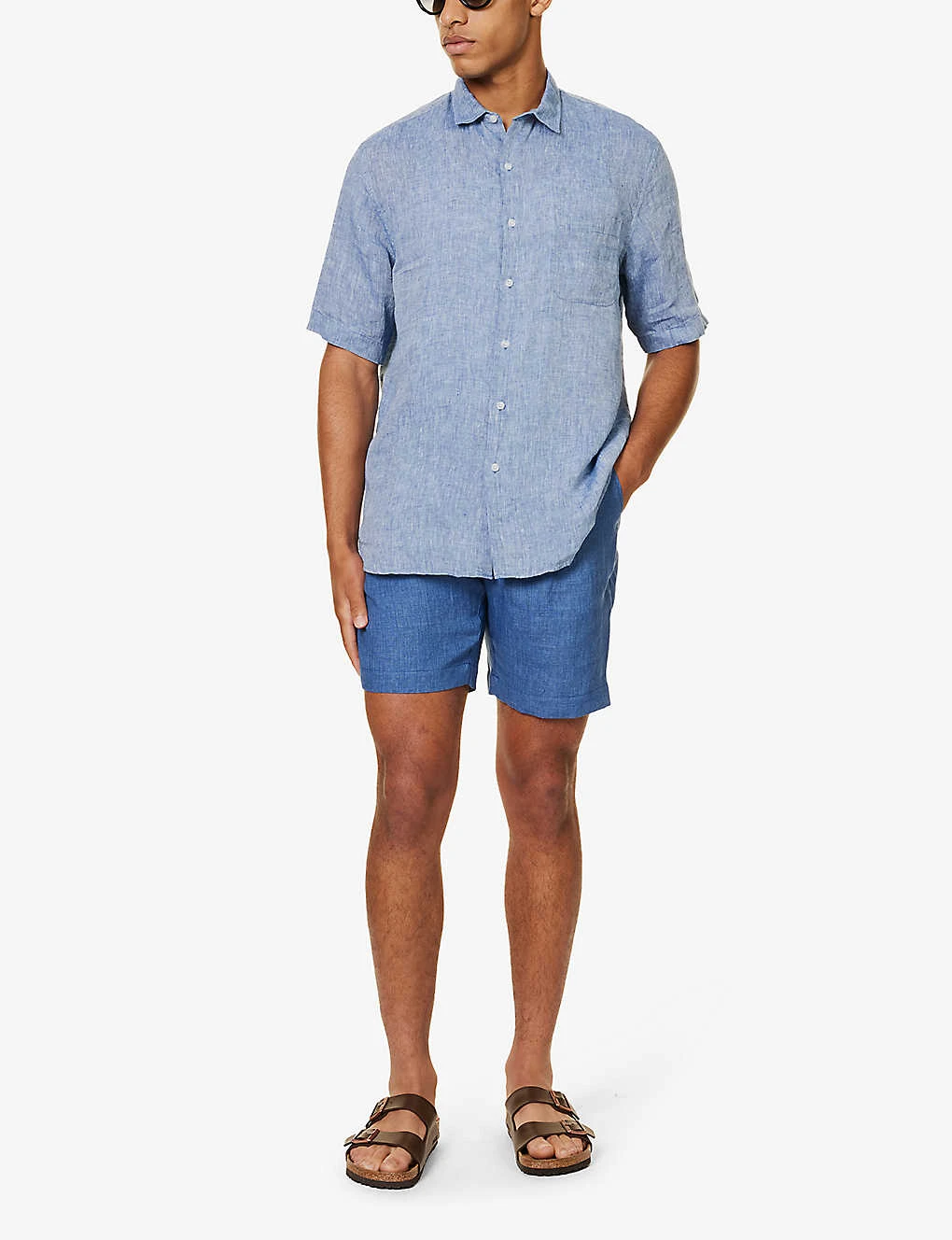 Sunspel Pleated Mid-rise Linen Shorts 4 Sunspel Pleated Mid-rise Linen Shorts - Image 2