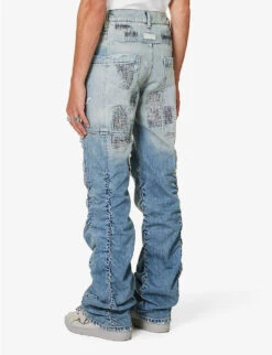 Straight-leg Mid-rise Distressed Jeans -KOOPES Clothing Shop R04194906 REPAIRDENIM ALT03