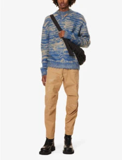 DSQUARED2 Distressed Tapered-leg Cotton-twill Trousers -KOOPES Clothing Shop R04196731 WALNUT ALT01