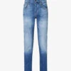 Emporio Armani Brand-plaque Straight-leg Stretch-denim Jeans 1 Emporio Armani Brand-plaque Straight-leg Stretch-denim Jeans -KOOPES Clothing Shop R04197005 DENIMBLUMD M