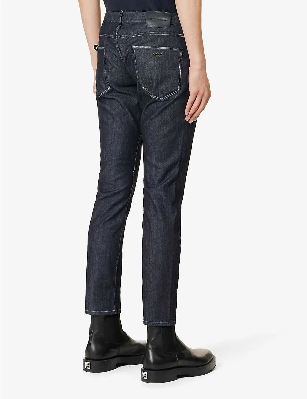 Emporio Armani Brand-plaque Straight-leg Mid-rise Stretch-denim Jeans 6 Emporio Armani Brand-plaque Straight-leg Mid-rise Stretch-denim Jeans - Image 4