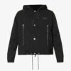 Emporio Armani Brand-patched Drawstring Shell Jacket -KOOPES Clothing Shop R04197012 NERO M