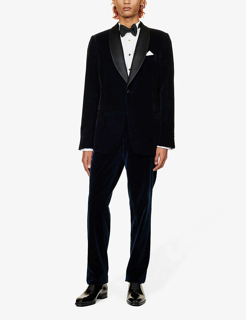 Emporio Armani Shawl-collar Single-breasted Velour Tuxedo Jacket 4 Emporio Armani Shawl-collar Single-breasted Velour Tuxedo Jacket - Image 2