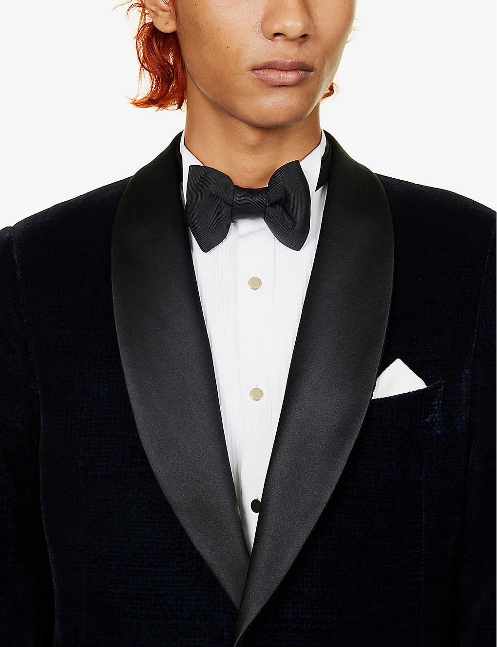 Emporio Armani Shawl-collar Single-breasted Velour Tuxedo Jacket 7 Emporio Armani Shawl-collar Single-breasted Velour Tuxedo Jacket - Image 5