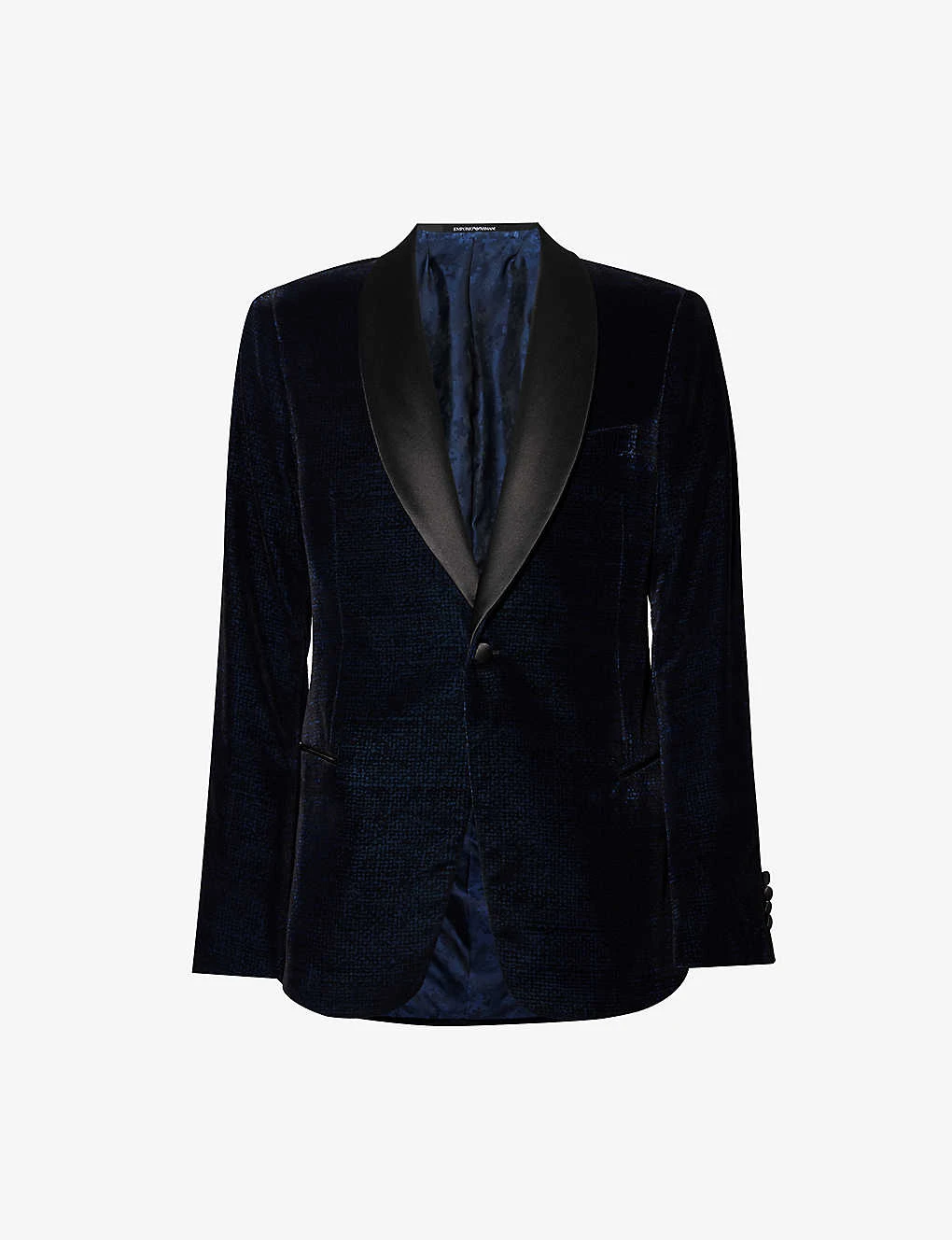 Emporio Armani Shawl-collar Single-breasted Velour Tuxedo Jacket 3 Emporio Armani Shawl-collar Single-breasted Velour Tuxedo Jacket