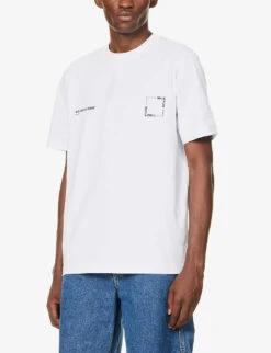 Square Logo-print Organic Cotton-jersey T-shirt 9 Square Logo-print Organic Cotton-jersey T-shirt -KOOPES Clothing Shop R04199955 WHITE ALT02